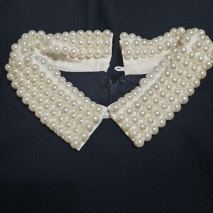 Betsey Johnson Black Dress with Pearl Accents